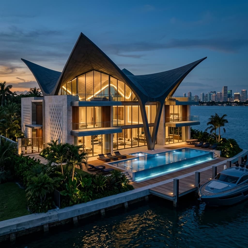 Miami architecture concept — Star Island Villa