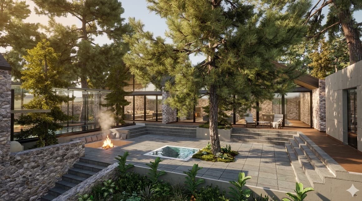 Residencia parametrica integrada con el bosque de Avandaro