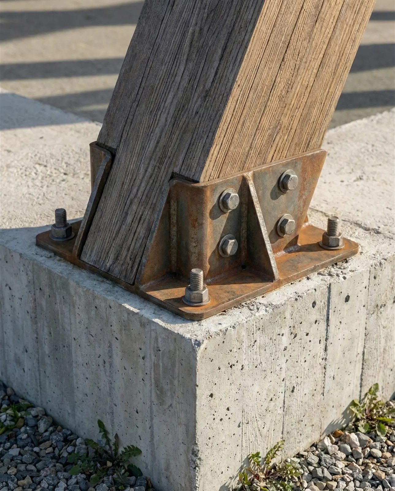 Steel-to-timber diagrid connection